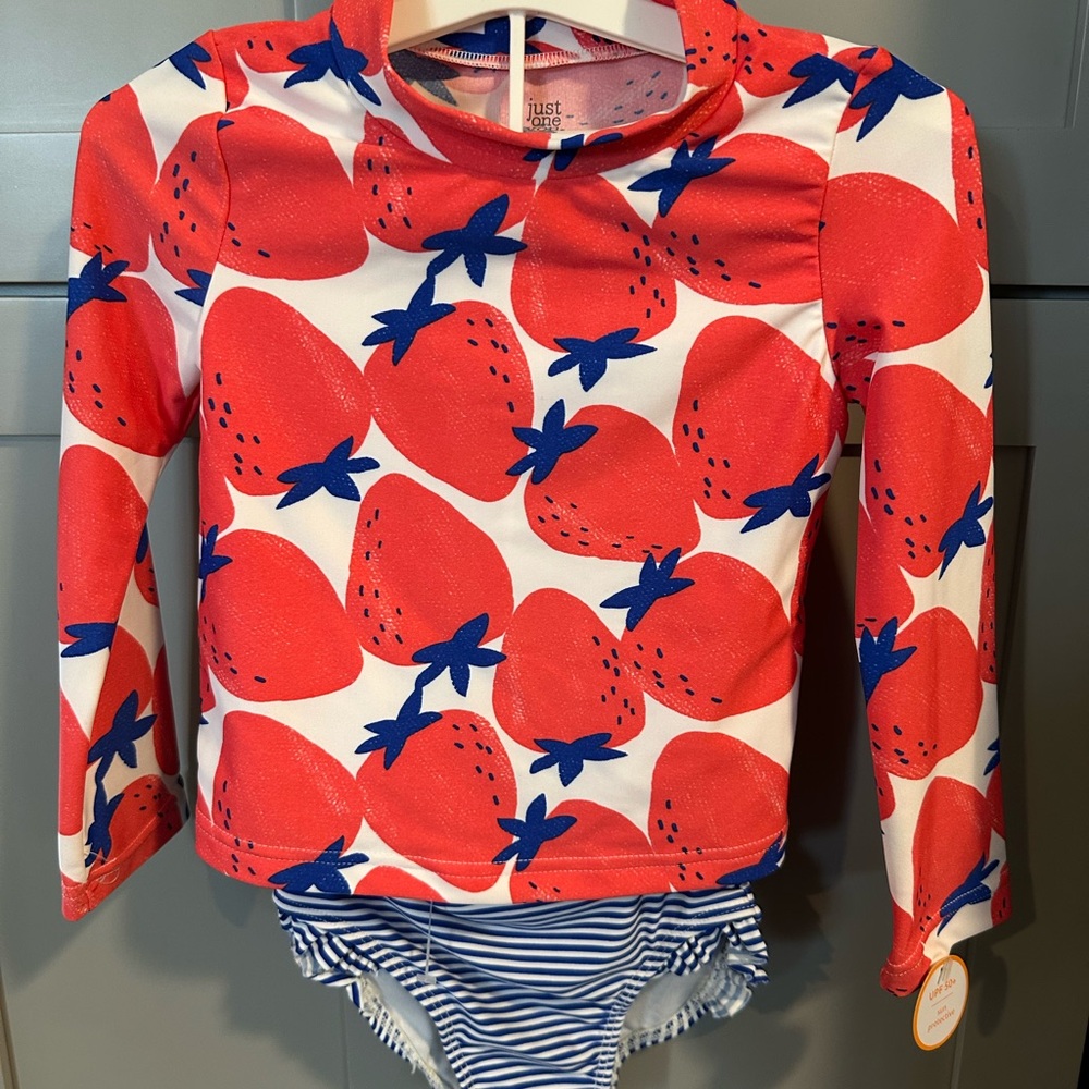 Carter's Kids Strawberry Swim Set - Red and Blue